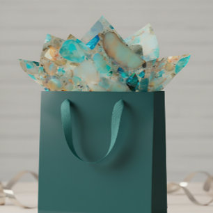 Opal Hübscher blauer Aquadelstein Seidenpapier