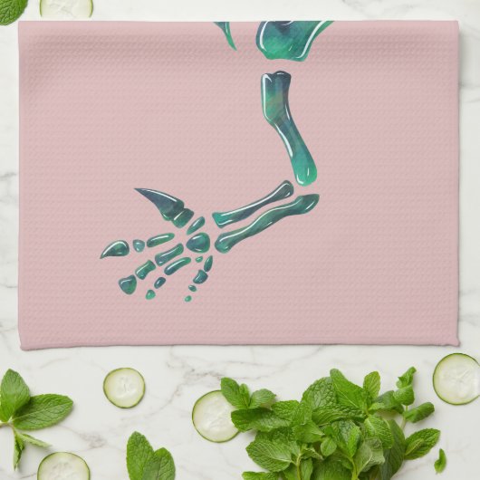 Opal Iguanodon Dinosaur Geschirrtuch (Gefaltet)