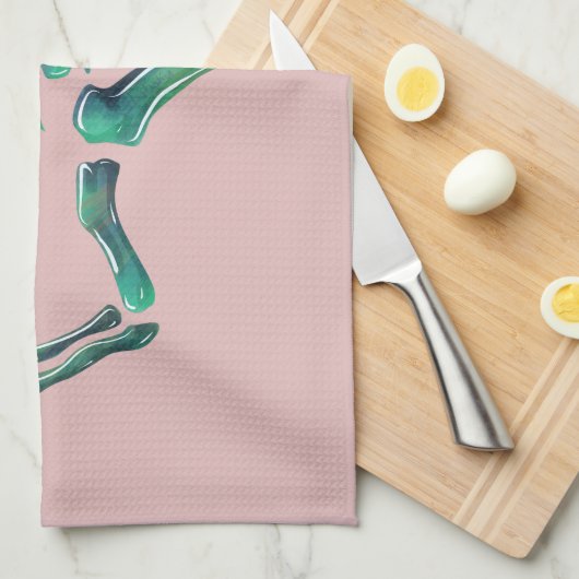 Opal Iguanodon Dinosaur Geschirrtuch (Viertel Falte)