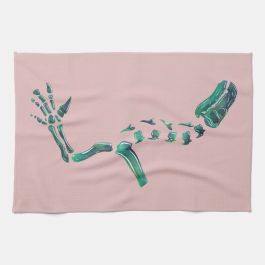 Opal Iguanodon Dinosaur Geschirrtuch (Horizontal)