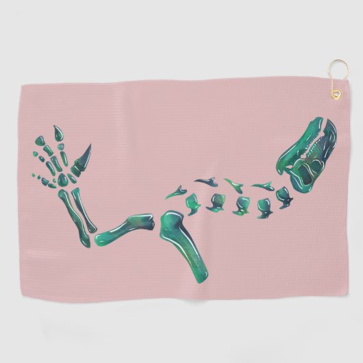 Opal Iguanodon Dinosaur Golfhandtuch (Horizontal)