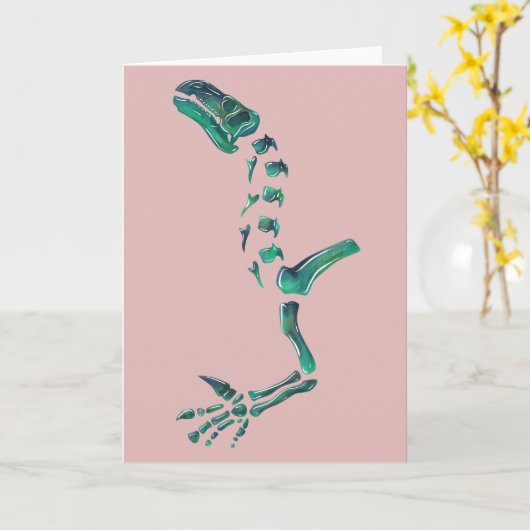 Opal Iguanodon Dinosaur Karte (Gelbe Blume)