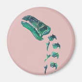 Opal Iguanodon Dinosaur Magnet (Vorne)