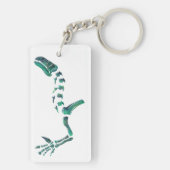 Opal Iguanodon Dinosaur Schlüsselanhänger (Rückseite)