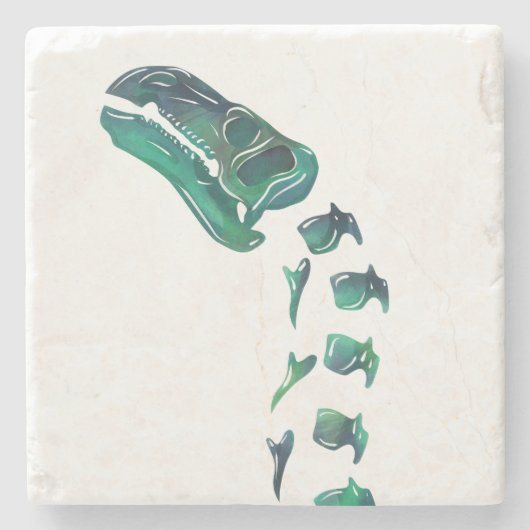 Opal Iguanodon Dinosaur Steinuntersetzer (Vorderseite)