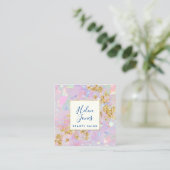 opal inspiriert Imitate, grobkörniger Glitzer Quadratische Visitenkarte (Stehend Vorderseite)