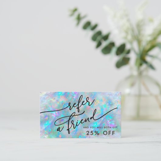 opal inspiriert Texturreferenzkarte Visitenkarte (Stehend Vorderseite)