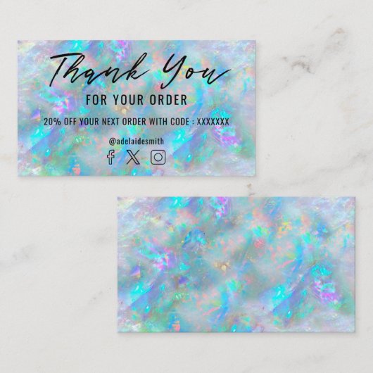 Opal inspirierte Textur dank Visitenkarte (Vorne/Hinten)