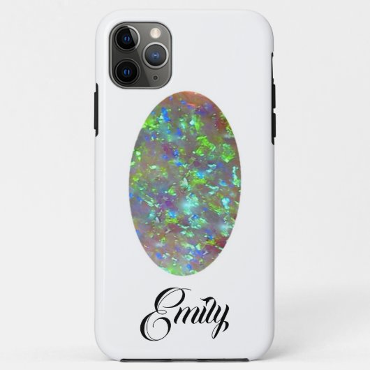 Opal iPhone Fall Gemstone Oval Cabochon Case-Mate iPhone Hülle (Rückseite)