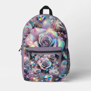 Opal Irisierende Rose Schulrucksack Bedruckter Rucksack
