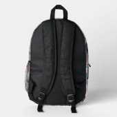 Opal Irisierender Rose Schulrucksack Bedruckter Rucksack (Rückseite)