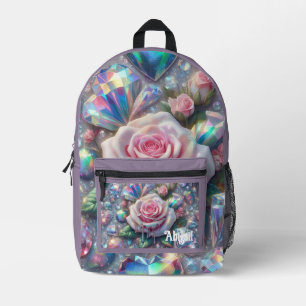 Opal Irisierender Rose Schulrucksack Bedruckter Rucksack