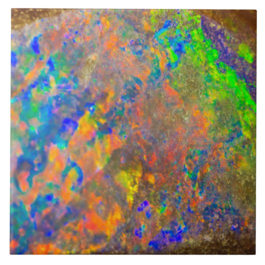 Opal-Kristall-Edelstein Fliese (Vorderseite)