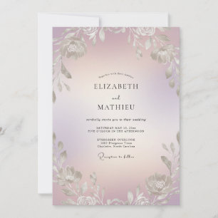 Opal-Laub-Eukalyptus-Hochzeit Einladung