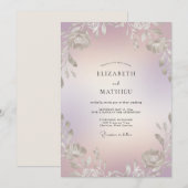 Opal-Laub-Eukalyptus-Hochzeit Einladung (Vorne/Hinten)