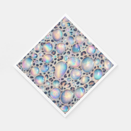 Opal Leopard Print Luxury Napkins Serviette (Ecke)