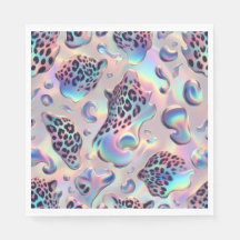 Opal Leopard Print Luxury Napkins
