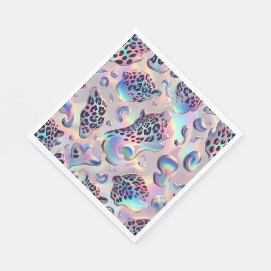 Opal Leopard Print Luxury Napkins Serviette (Ecke)