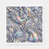 Opal Leopard Print Luxury Napkins Serviette (Vorderseite)