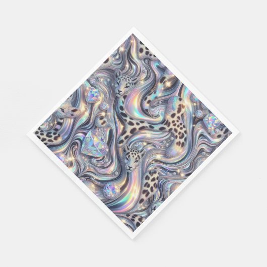 Opal Leopard Print Luxury Napkins Serviette (Ecke)