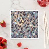 Opal-Leoparden-Druck Luxus-Servietten Serviette (Beispiel)