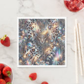 Opal-Leoparden-Druck Luxus-Servietten Serviette (Beispiel)