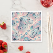 Opal Leopardenprint Luxus Servietten (Beispiel)