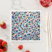 Opal-Leopardenprint-Luxus-Servietten Serviette (Beispiel)
