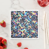 Opal-Leopardenprint-Luxusservietten Serviette (Beispiel)