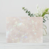 Opal & Light Blue Flat Danke Karte (Stehend Vorderseite)