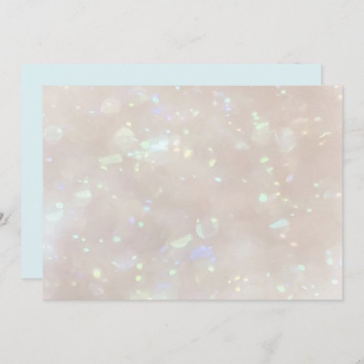 Opal & Light Blue Flat Danke Karte (Vorne/Hinten)