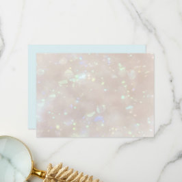 Opal & Light Blue Flat Danke Karte