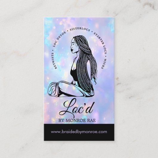 Opal Loctitian & Stylist Locanda Orico Visitenkarte (Vorderseite)