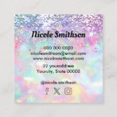 Opal-Logo Quadratische Visitenkarte (Rückseite)