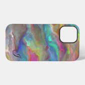 Opal-Monogramm iPhone Hülle (Rückseite (Horizontal))