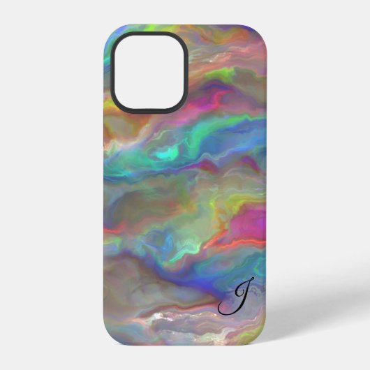 Opal-Monogramm iPhone Hülle (Rückseite)