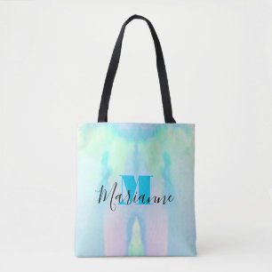 Opal-Monogramm-Rosa-Blau-Edelstein Tasche