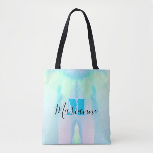 Opal-Monogramm-Rosa-Blau-Edelstein Tasche (Vorderseite)