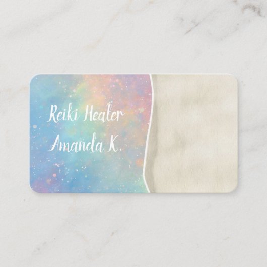 Opal pastel lightworker yoga Business Cards Visitenkarte (Vorderseite)