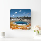 Opal Pool Quadratische Wanduhr (Zuhause)