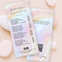 Opal Price List Holographic Scan to Pay QR Code