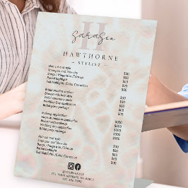 Opal Price List Rose Gold Luxury Elegantes Monogra Sockelschild