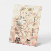 Opal Price List Rose Gold Scan to Pay QR Code Sockelschild (Vorderseite)