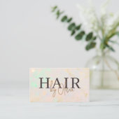 Opal-QR-Code-Friseur Modern Visitenkarte (Stehend Vorderseite)