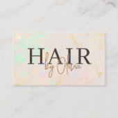 Opal-QR-Code-Friseur Modern Visitenkarte (Vorderseite)