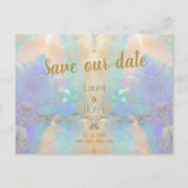 Opal Quartz Gem Save the Date Einladung Hochzeit Postkarte (Vorderseite)