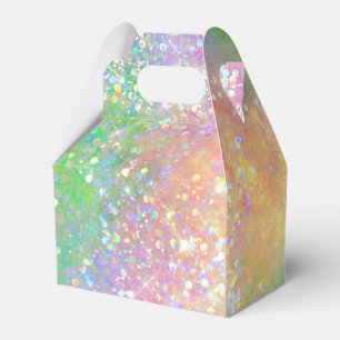 Opal Regenbogen Glitter Gefallen Box Geschenkschachtel