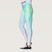 Opal-rosa-blaue Edelsteine-Yoga trainieren modern Leggings (Links)