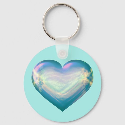 Opal Satin Heart Schlüsselanhänger (Vorderseite)