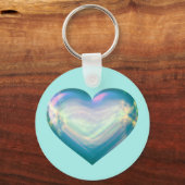 Opal Satin Heart Schlüsselanhänger (Vorderseite)